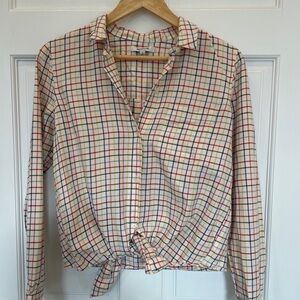 Madewell Tie-Knot Button Down Shirt Sz S